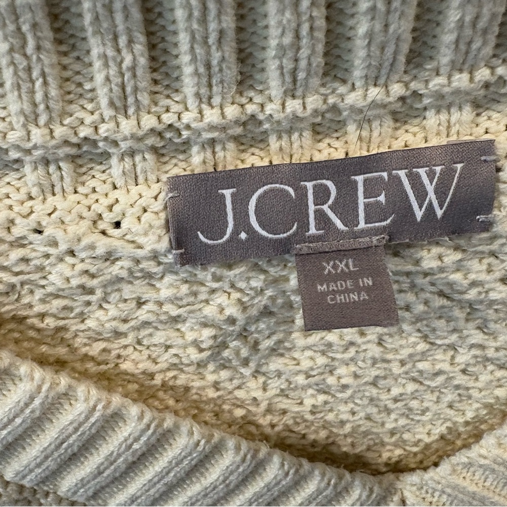 J. Crew Women's Ivory V-Neck Sweater - Picture 3 of 4